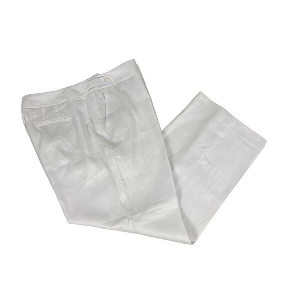 Talbots Linen Blend White Slacks size 18WP - Picture 1 of 10